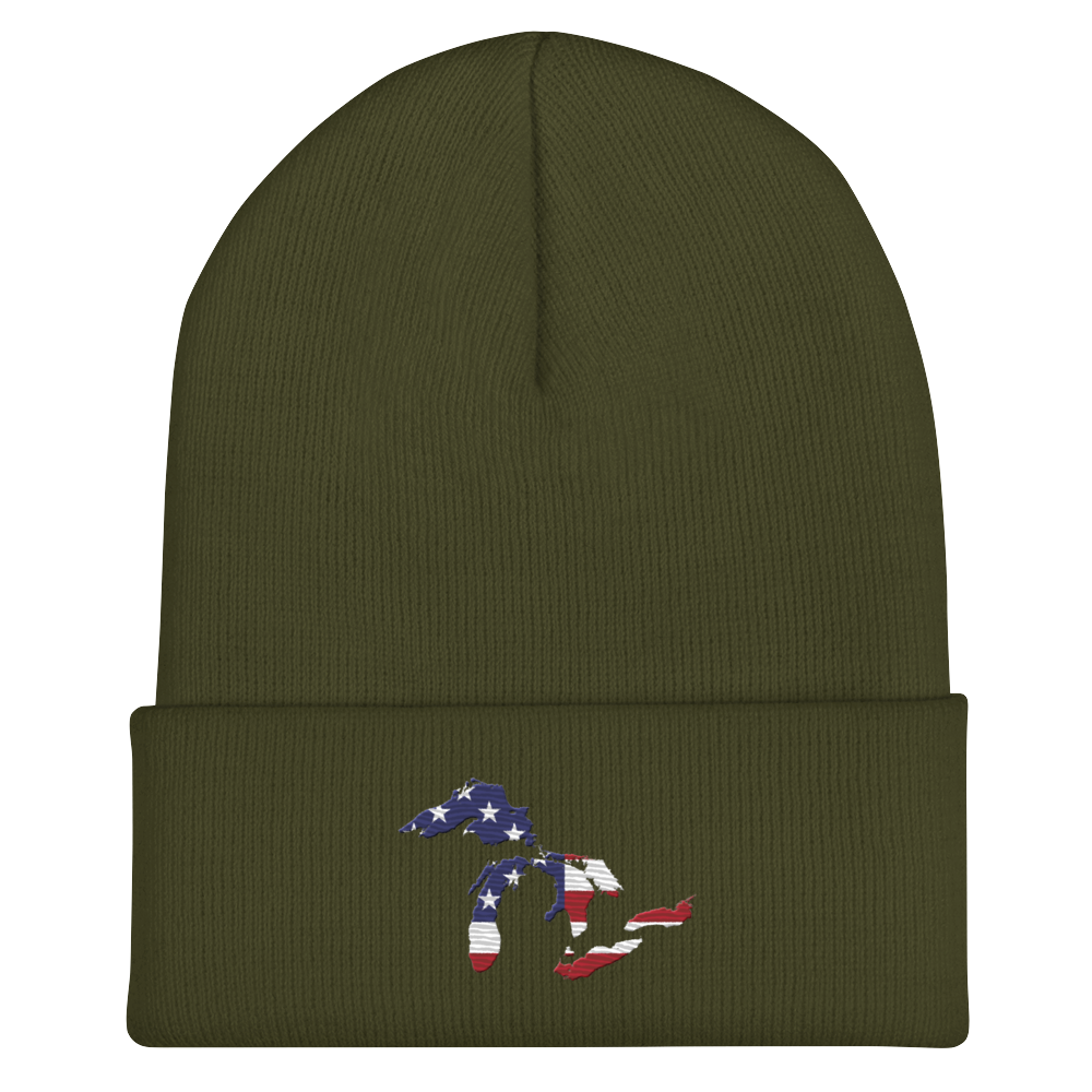 Great Lakes Cuffed Winter Beanie (Patriotic Edition)