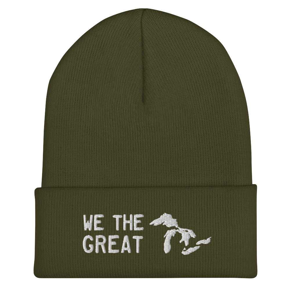 Great Lakes 'We the Great' Cuffed Beanie (White)