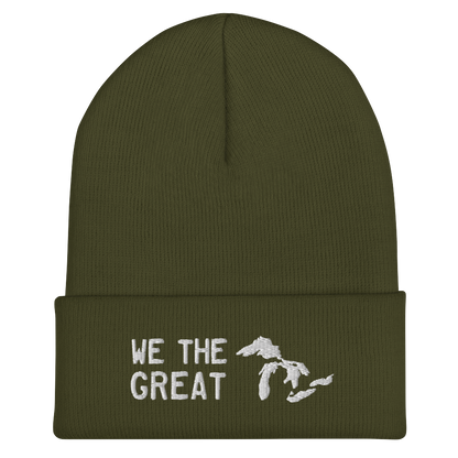 Great Lakes 'We the Great' Cuffed Beanie (White)