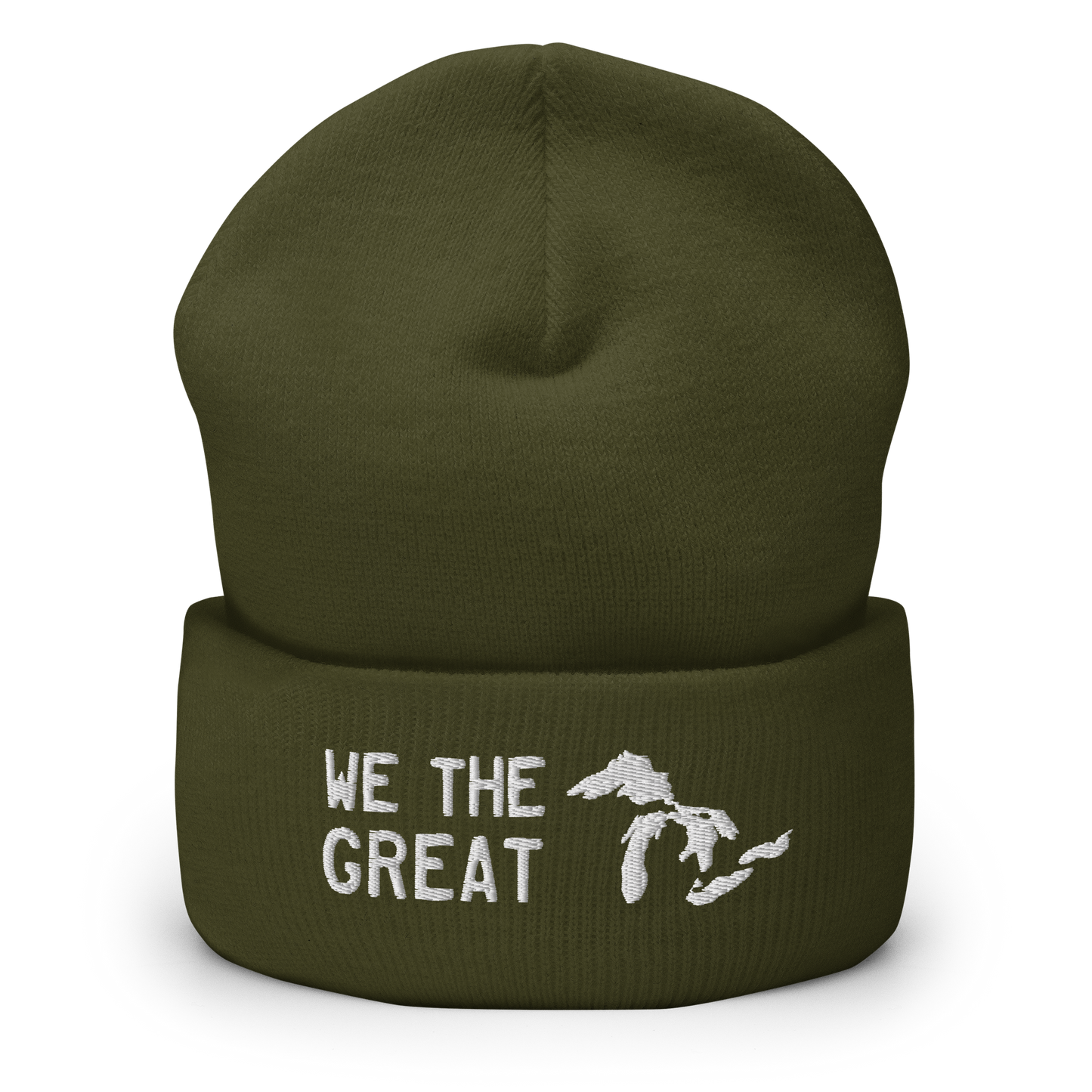 Great Lakes 'We the Great' Cuffed Beanie (White)