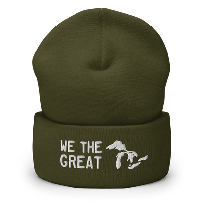 Great Lakes 'We the Great' Cuffed Beanie (White)