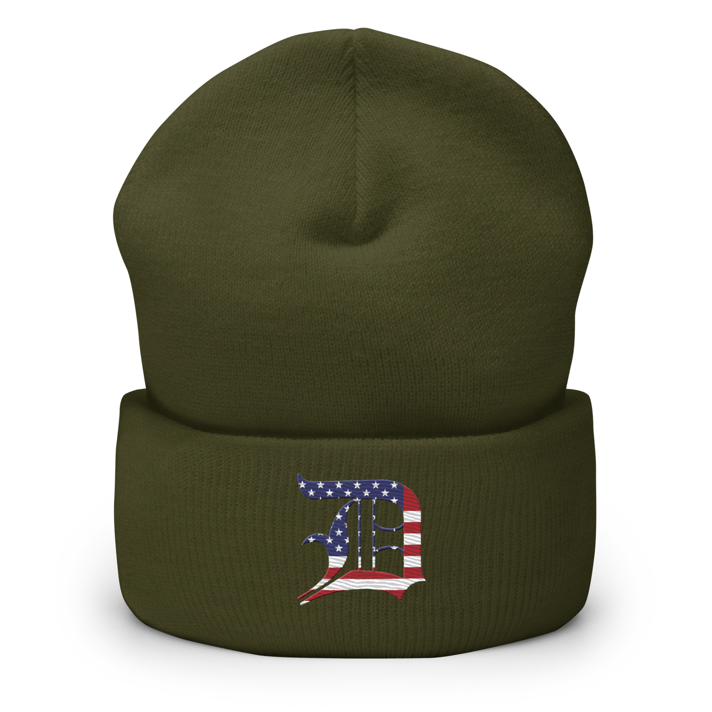 Detroit 'Old English D' Cuffed Beanie (Patriotic Edition)