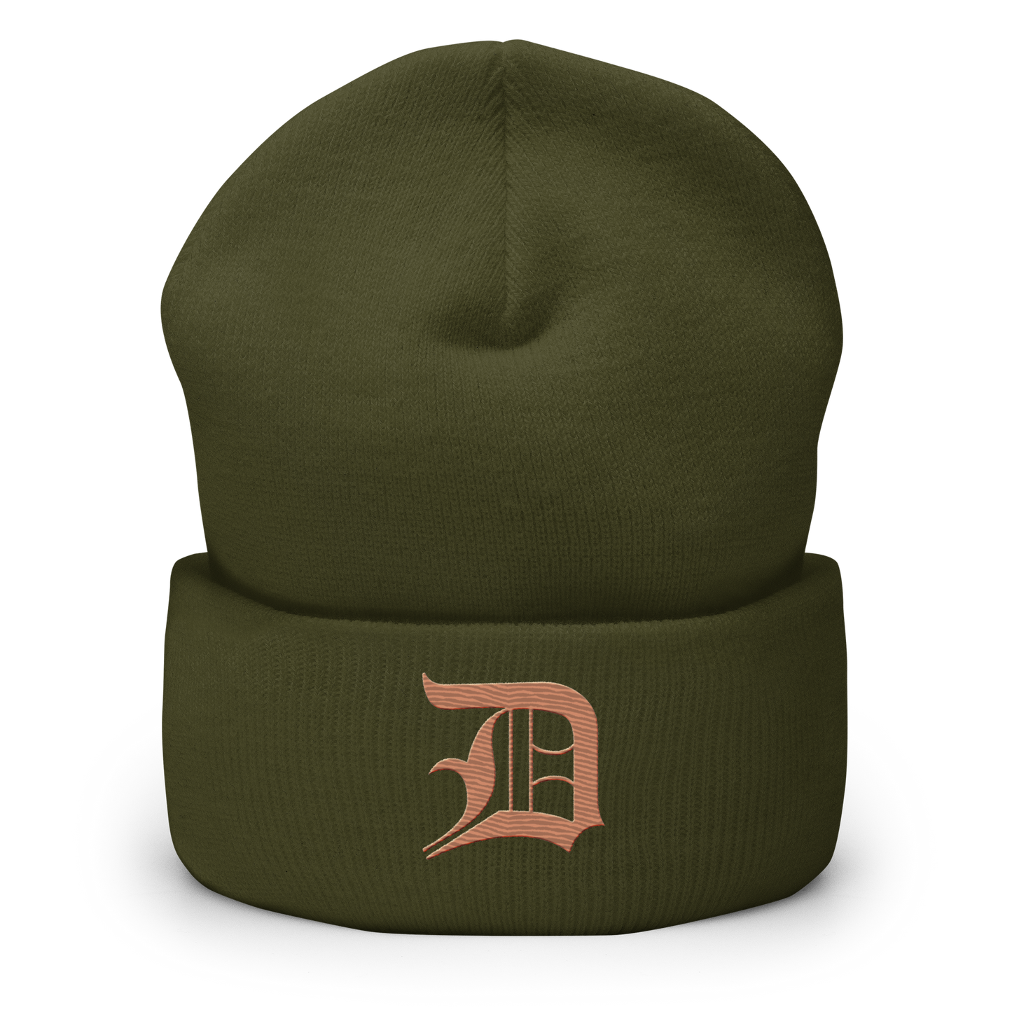 Detroit 'Old English D' Cuffed Beanie (Copper)