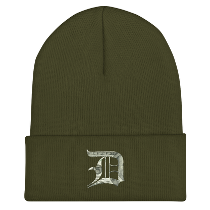 Detroit 'Old English D' Cuffed Beanie (Benjamins Edition)