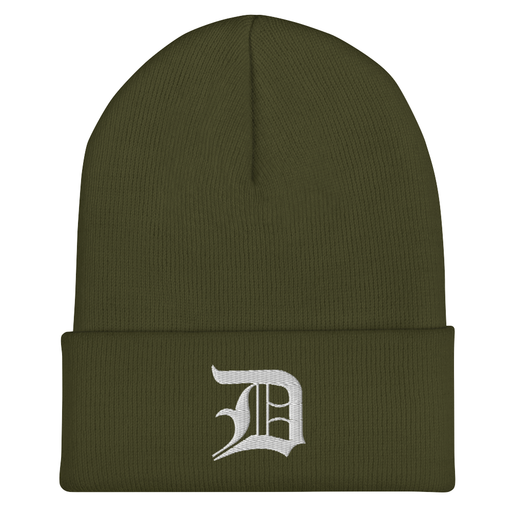 Detroit 'Old English D' Cuffed Beanie