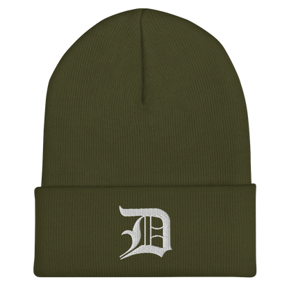 Detroit 'Old English D' Cuffed Beanie