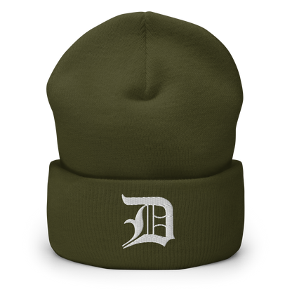 Detroit 'Old English D' Cuffed Beanie