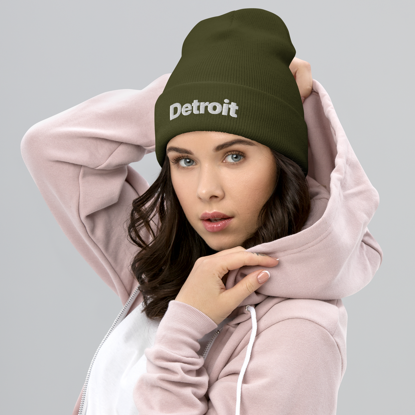 'Detroit' Cuffed Beanie (Small SUV Font)