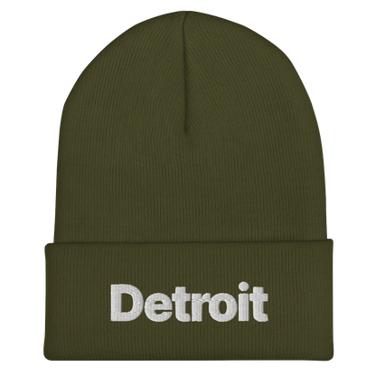 'Detroit' Cuffed Beanie (Small SUV Font)