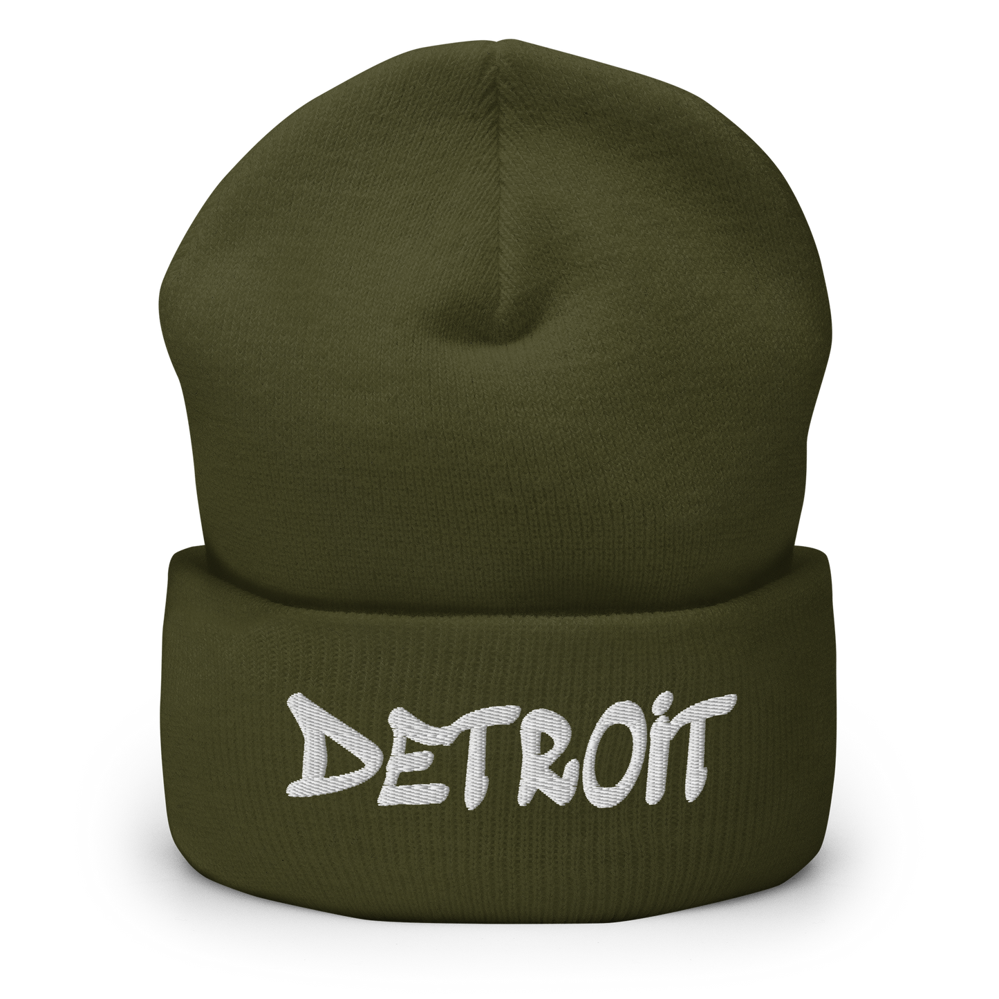 'Detroit' Cuffed Beanie (Tag Font)