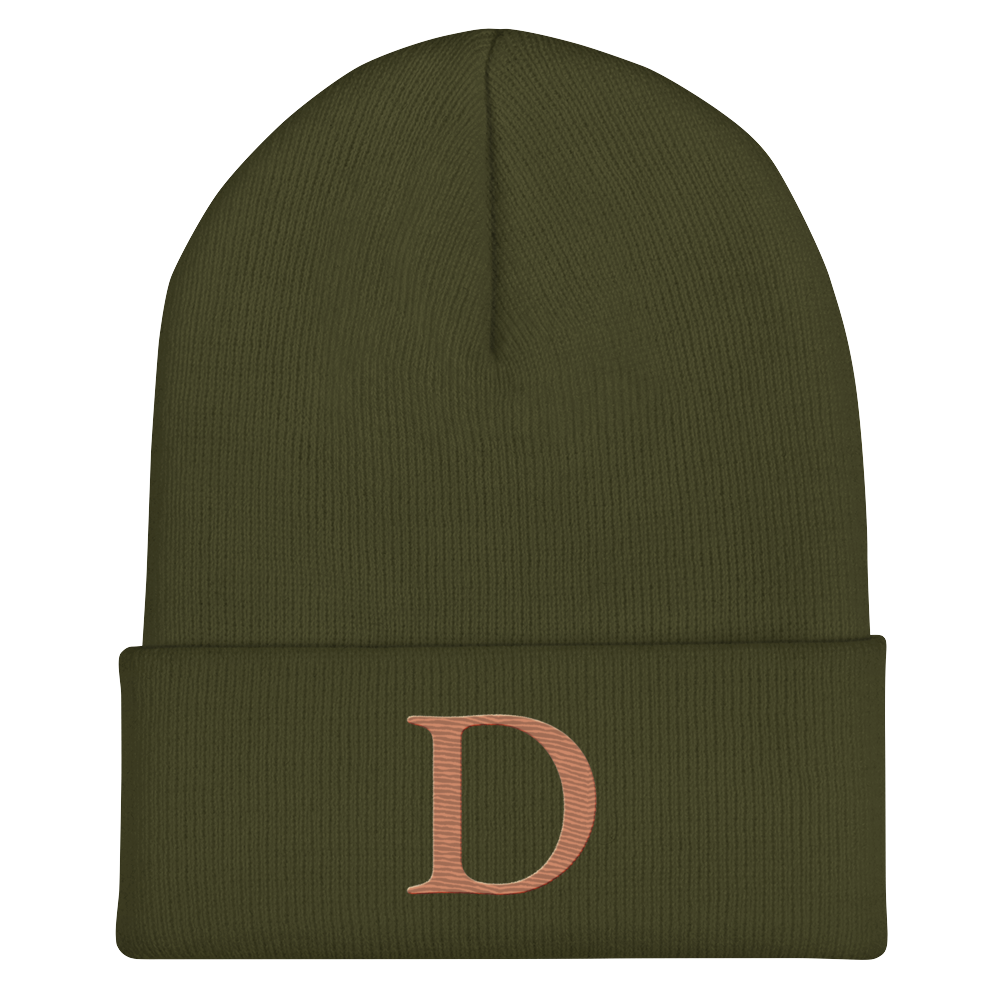 Detroit 'Old French D' Cuffed Beanie (Copper)