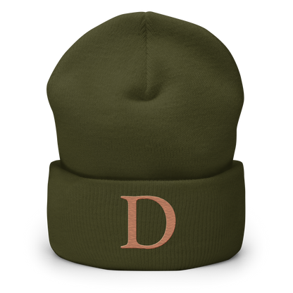 Detroit 'Old French D' Cuffed Beanie (Copper)