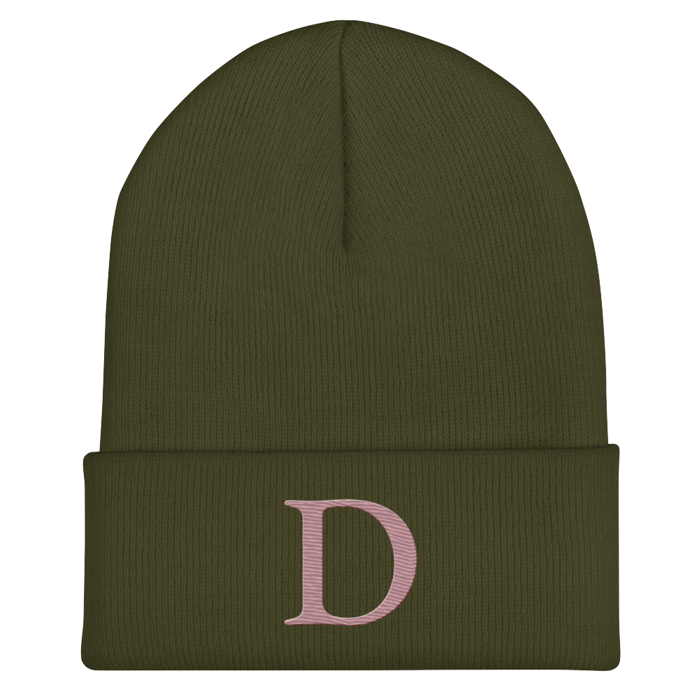 Detroit 'Old French D' Cuffed Beanie (Cherry Blossom Pink)