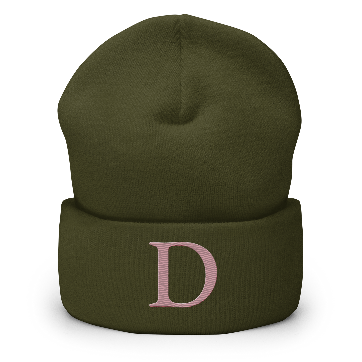 Detroit 'Old French D' Cuffed Beanie (Cherry Blossom Pink)