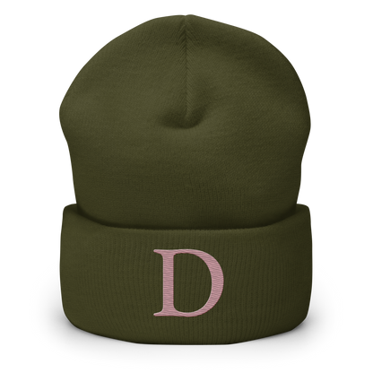 Detroit 'Old French D' Cuffed Beanie (Cherry Blossom Pink)