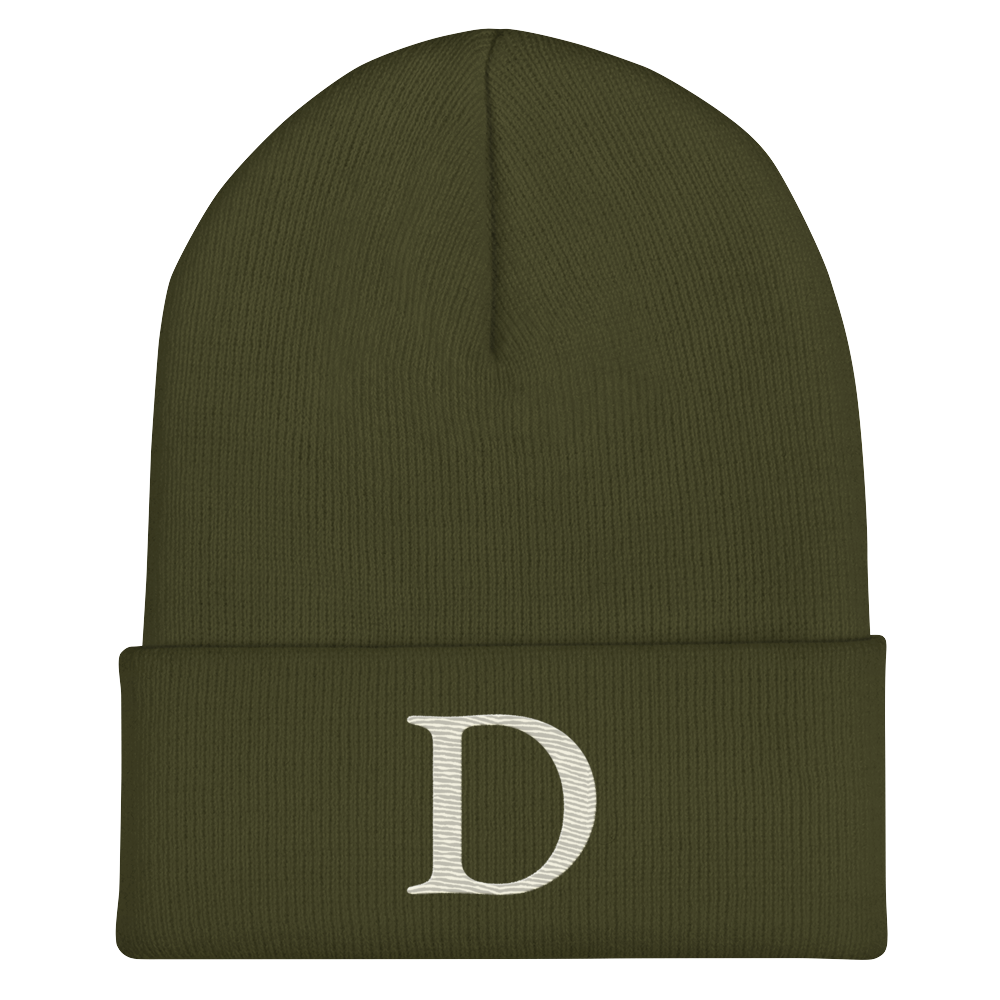 Detroit 'Old French D' Cuffed Beanie (Ivory White)