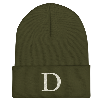 Detroit 'Old French D' Cuffed Beanie (Ivory White)