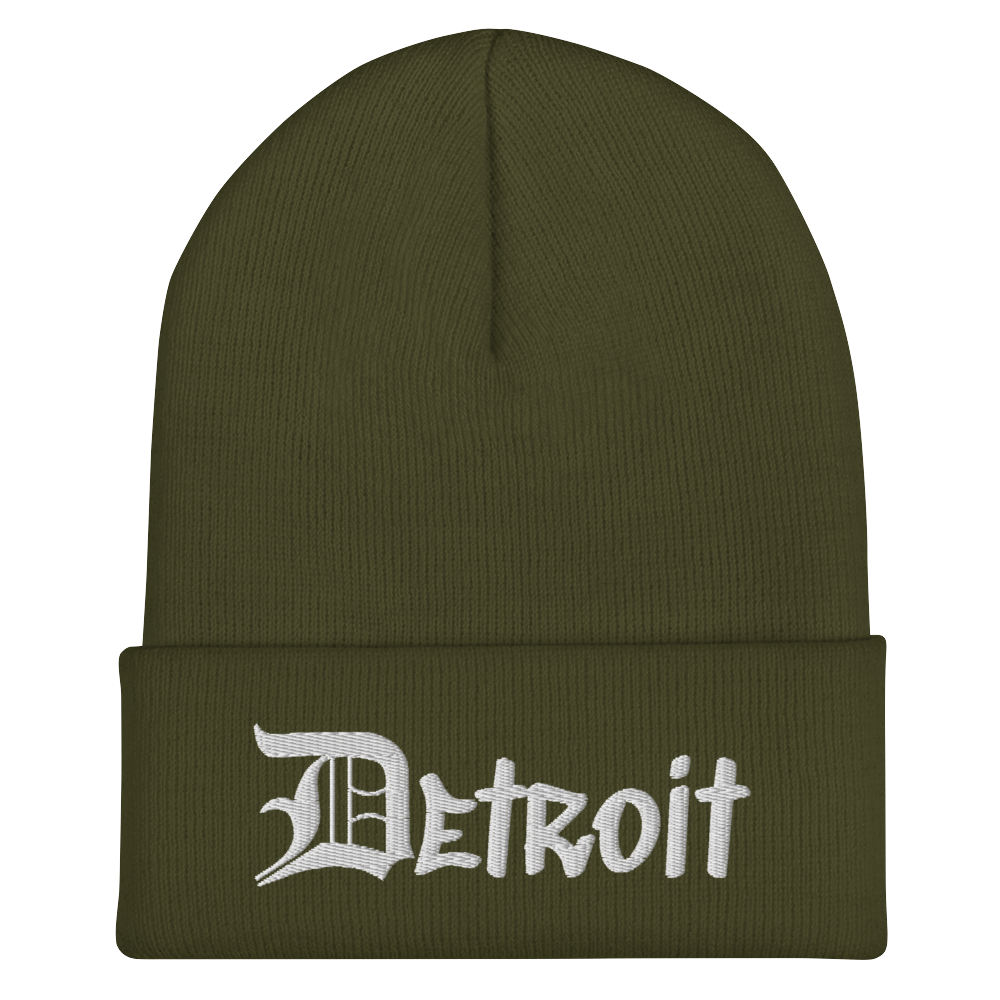 'Detroit' Cuffed Beanie (OED Tag Font)