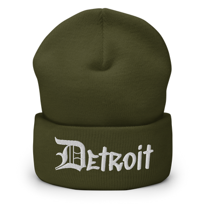 'Detroit' Cuffed Beanie (OED Tag Font)