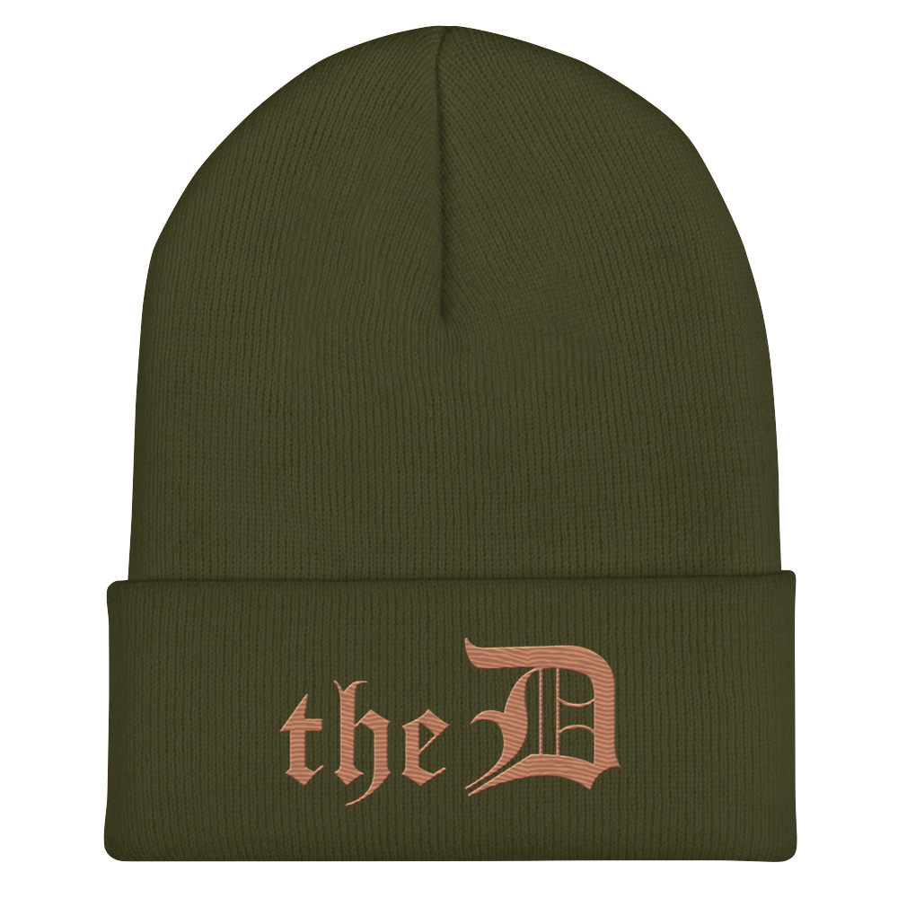 Detroit 'The D' Cuffed Beanie | Copper