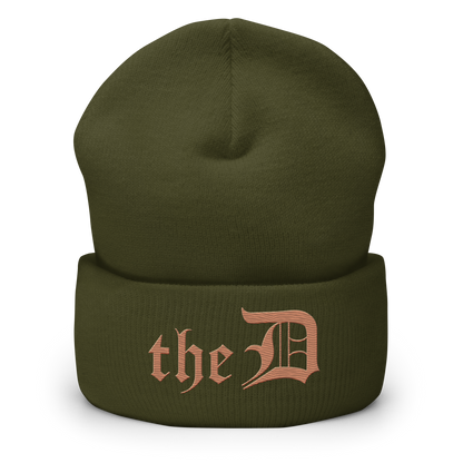 Detroit 'The D' Cuffed Beanie | Copper