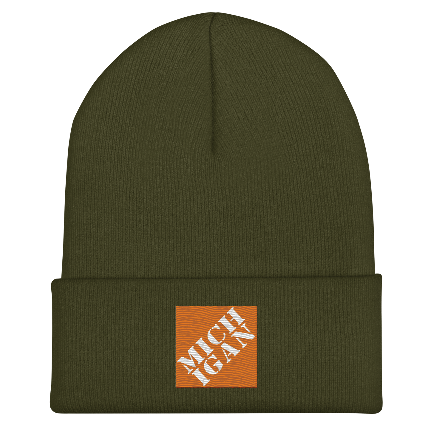 'Michigan' Cuffed Beanie | Construction Retail Parody