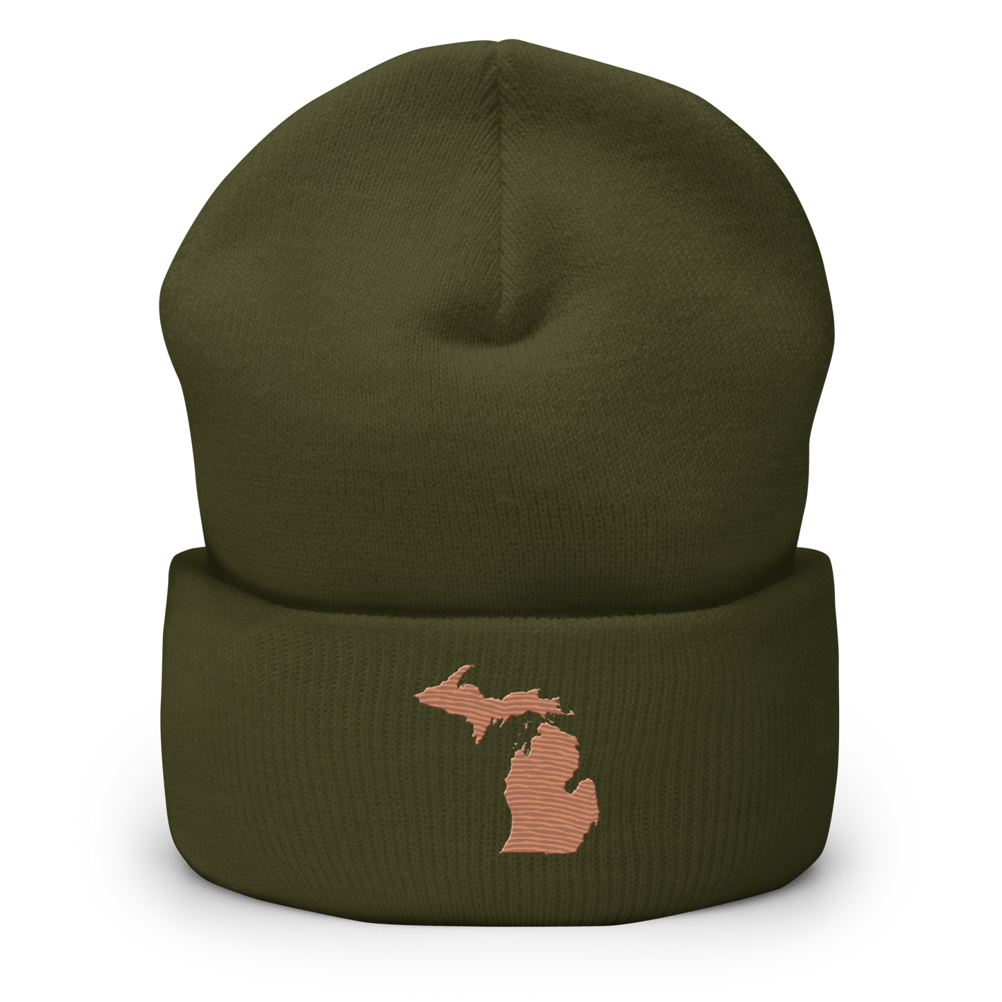 Michigan Cuffed Beanie | Copper Outline