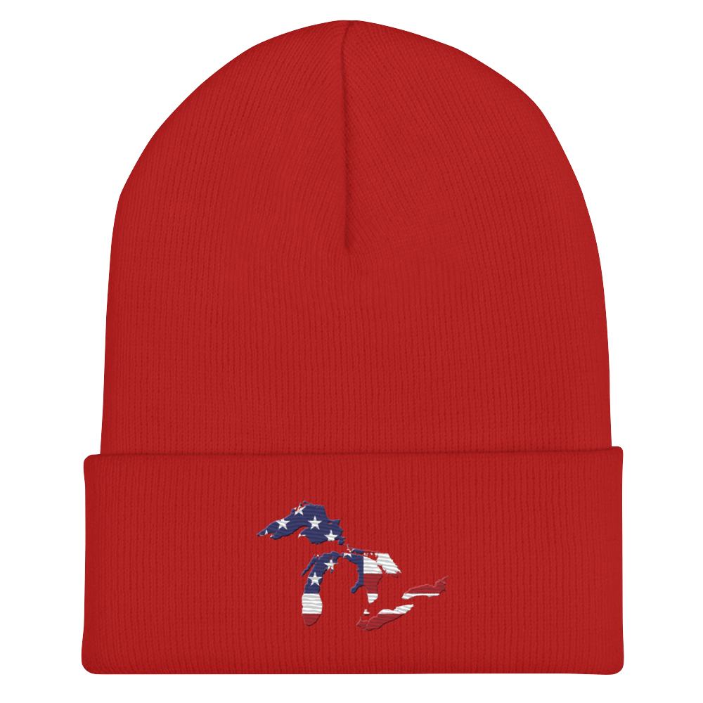 Great Lakes Cuffed Winter Beanie (Patriotic Edition)