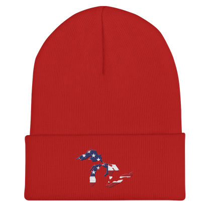 Great Lakes Cuffed Winter Beanie (Patriotic Edition)