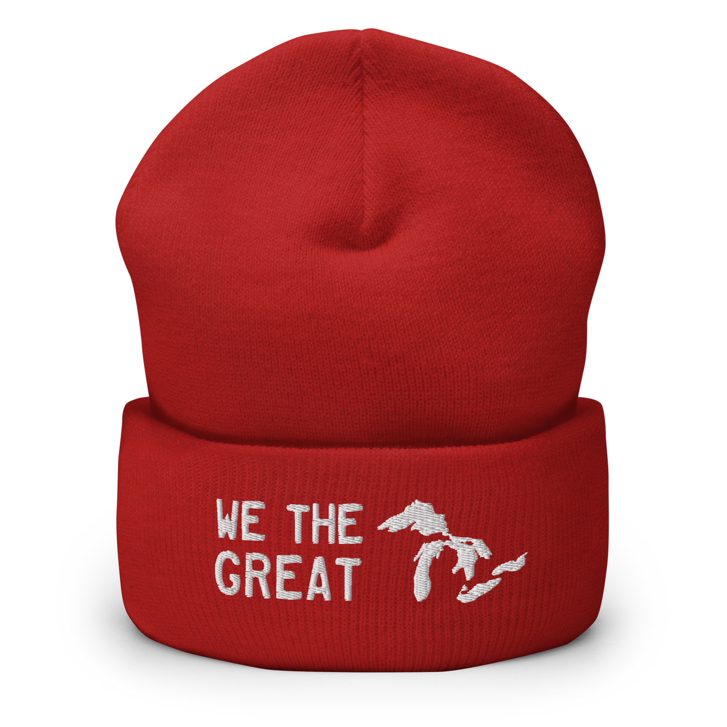 Great Lakes 'We the Great' Cuffed Beanie (White)