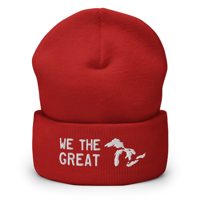 Great Lakes 'We the Great' Cuffed Beanie (White)