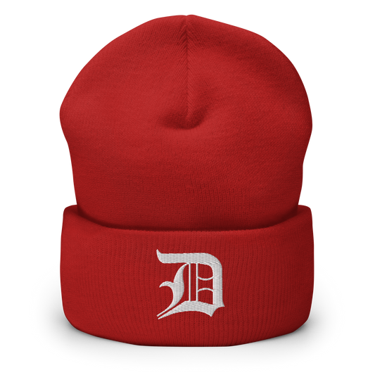 Detroit 'Old English D' Cuffed Beanie