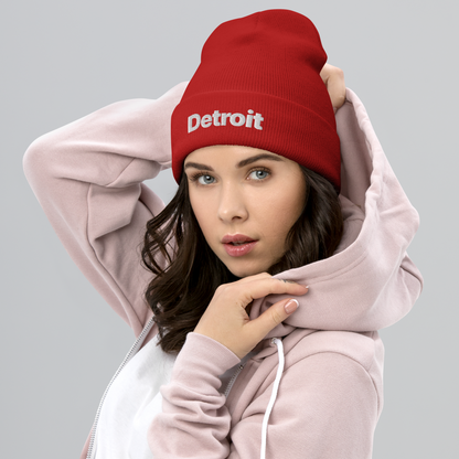 'Detroit' Cuffed Beanie (Small SUV Font)