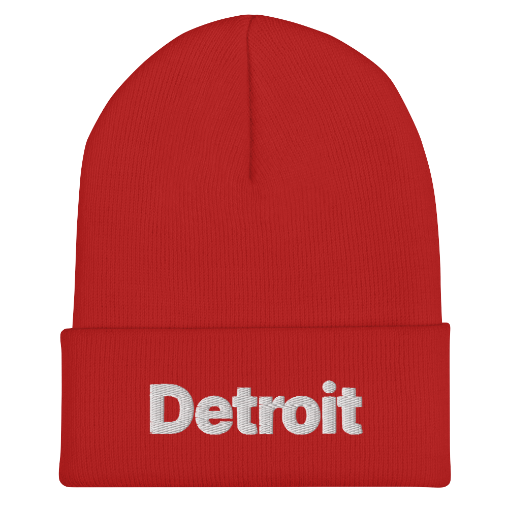 'Detroit' Cuffed Beanie (Small SUV Font)