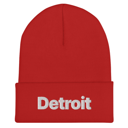 'Detroit' Cuffed Beanie (Small SUV Font)