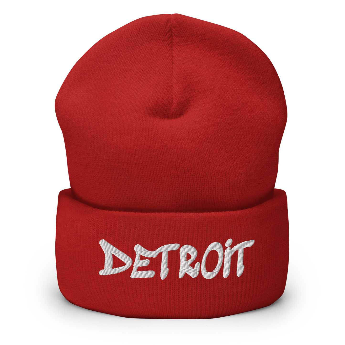 'Detroit' Cuffed Beanie (Tag Font)