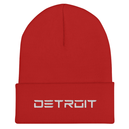 'Detroit' Cuffed Beanie (Electric Font)