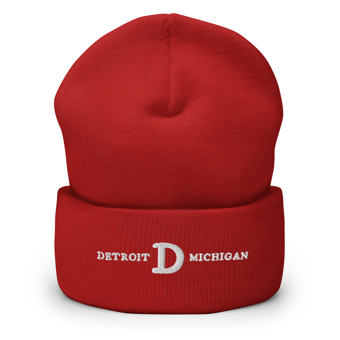 'Detroit Michigan' Cuffed Beanie (w/ Old French 'D')