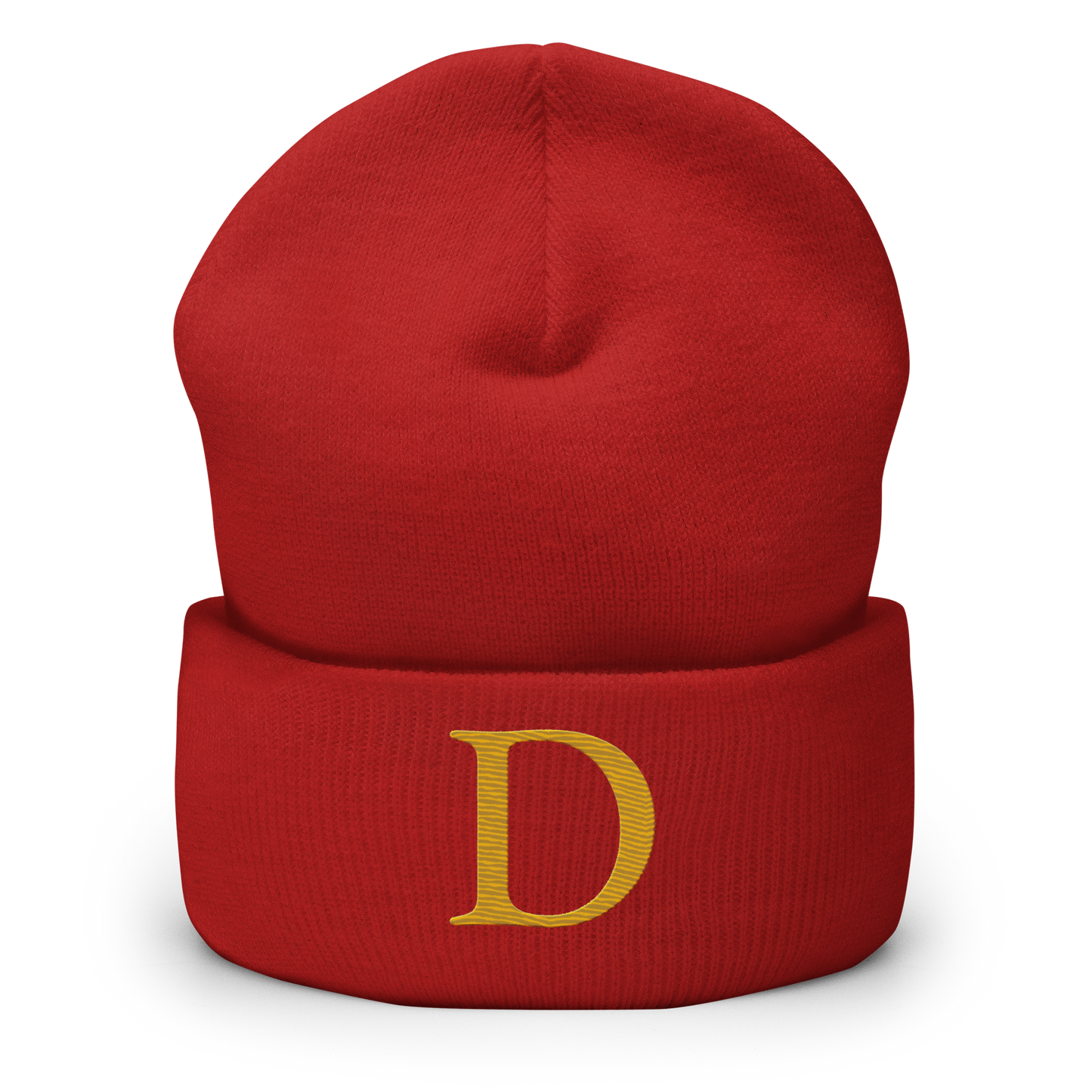 Detroit 'Old French D' Cuffed Beanie (Gold)