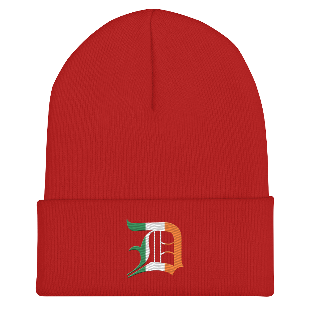 Detroit 'Old English D' Cuffed Beanie (Irish Edition)