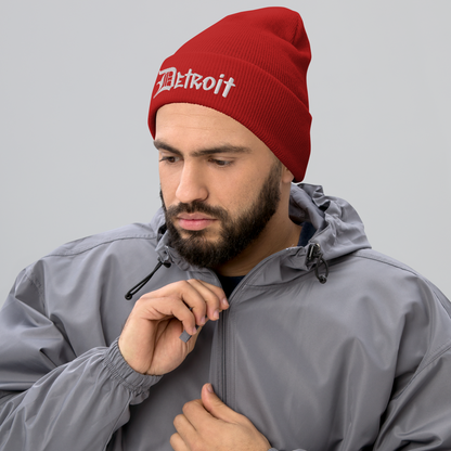 'Detroit' Cuffed Beanie (OED Tag Font)