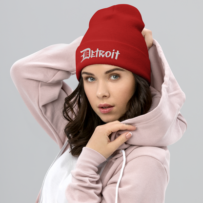 'Detroit' Cuffed Beanie (OED Tag Font)