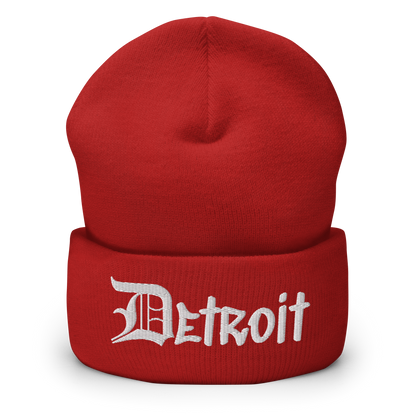 'Detroit' Cuffed Beanie (OED Tag Font)