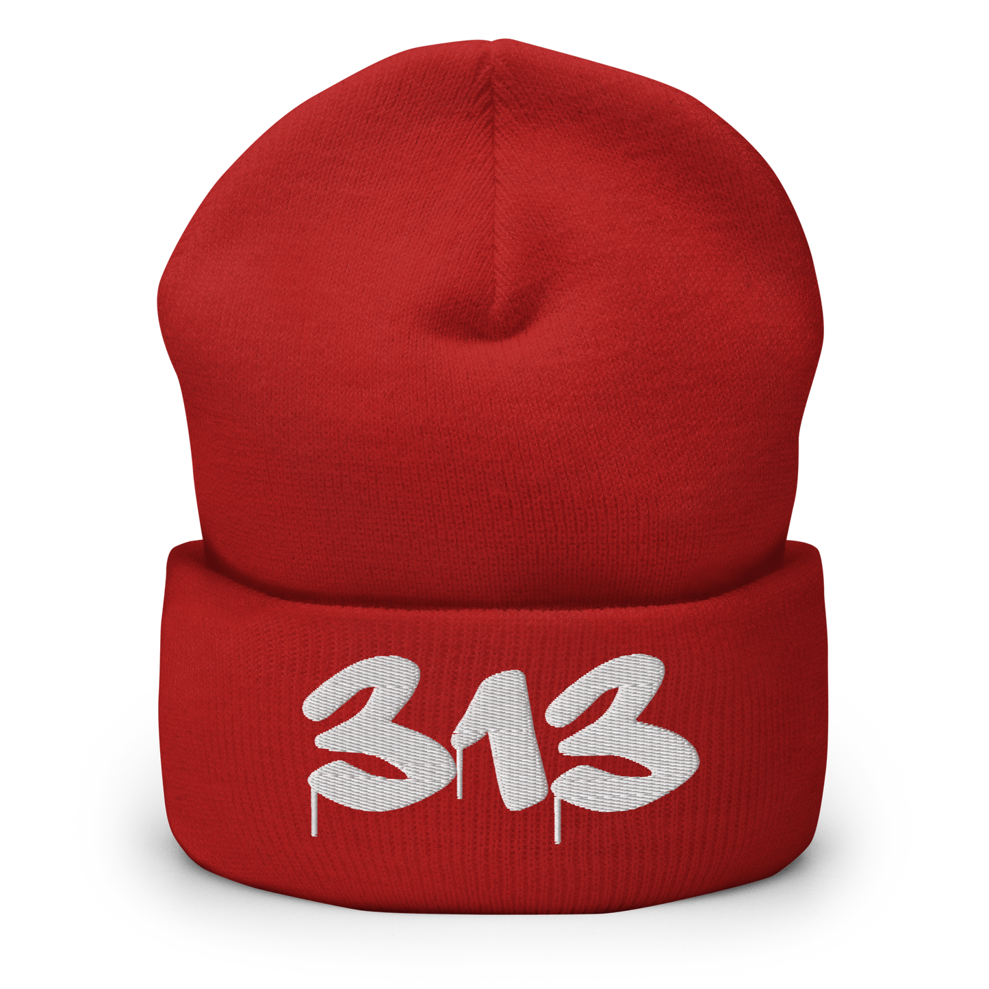 Detroit '313' Cuffed Beanie (Tag Font)