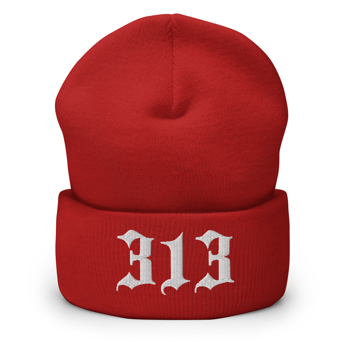 Detroit '313' Cuffed Beanie (Old English Font)