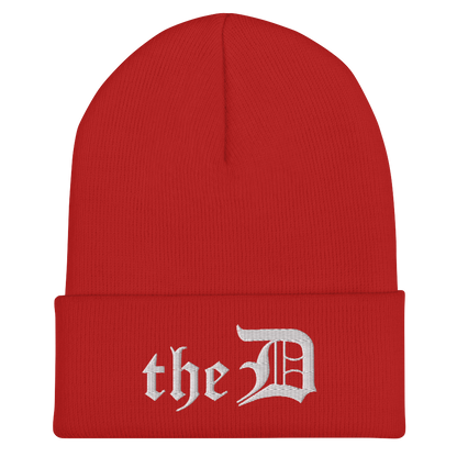 Detroit 'The D' Cuffed Beanie