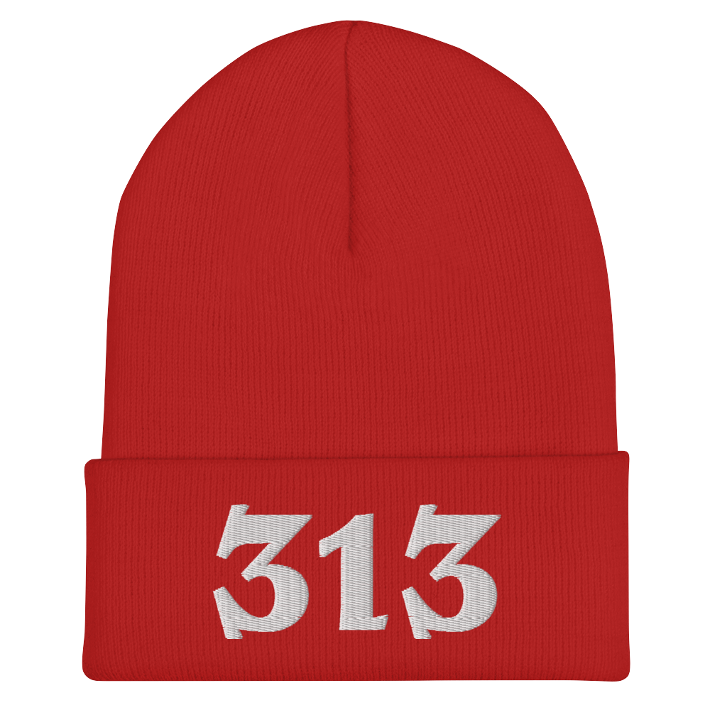 Detroit '313' Cuffed Beanie (Angry Font)