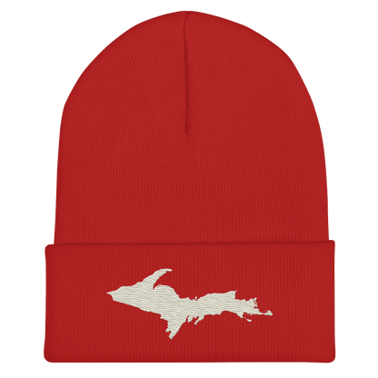 Upper Peninsula Cuffed Beanie | Ivory White