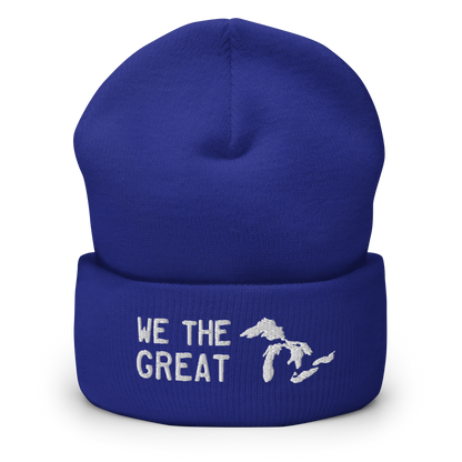 Great Lakes 'We the Great' Cuffed Beanie (White)