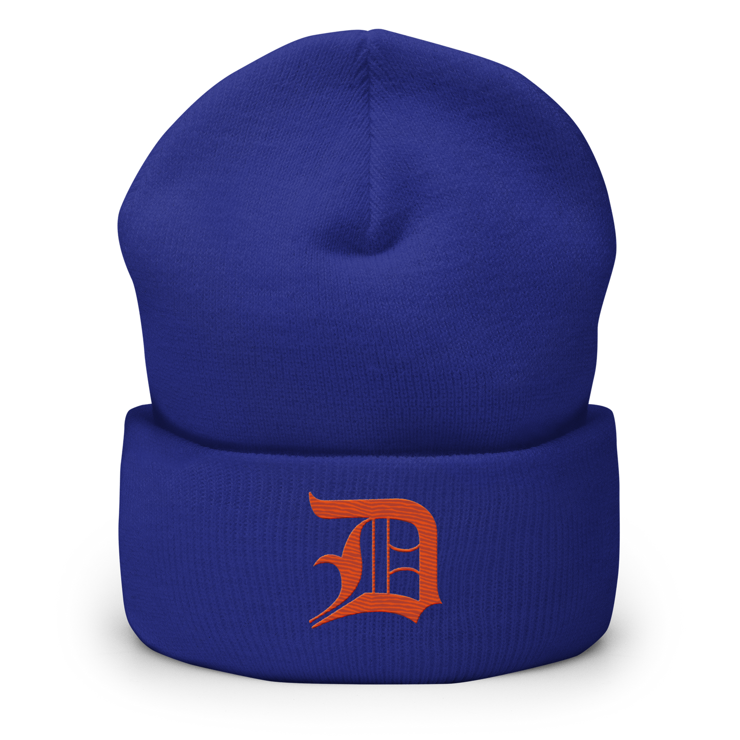 Detroit 'Old English D' Cuffed Beanie (Maple Leaf Orange)